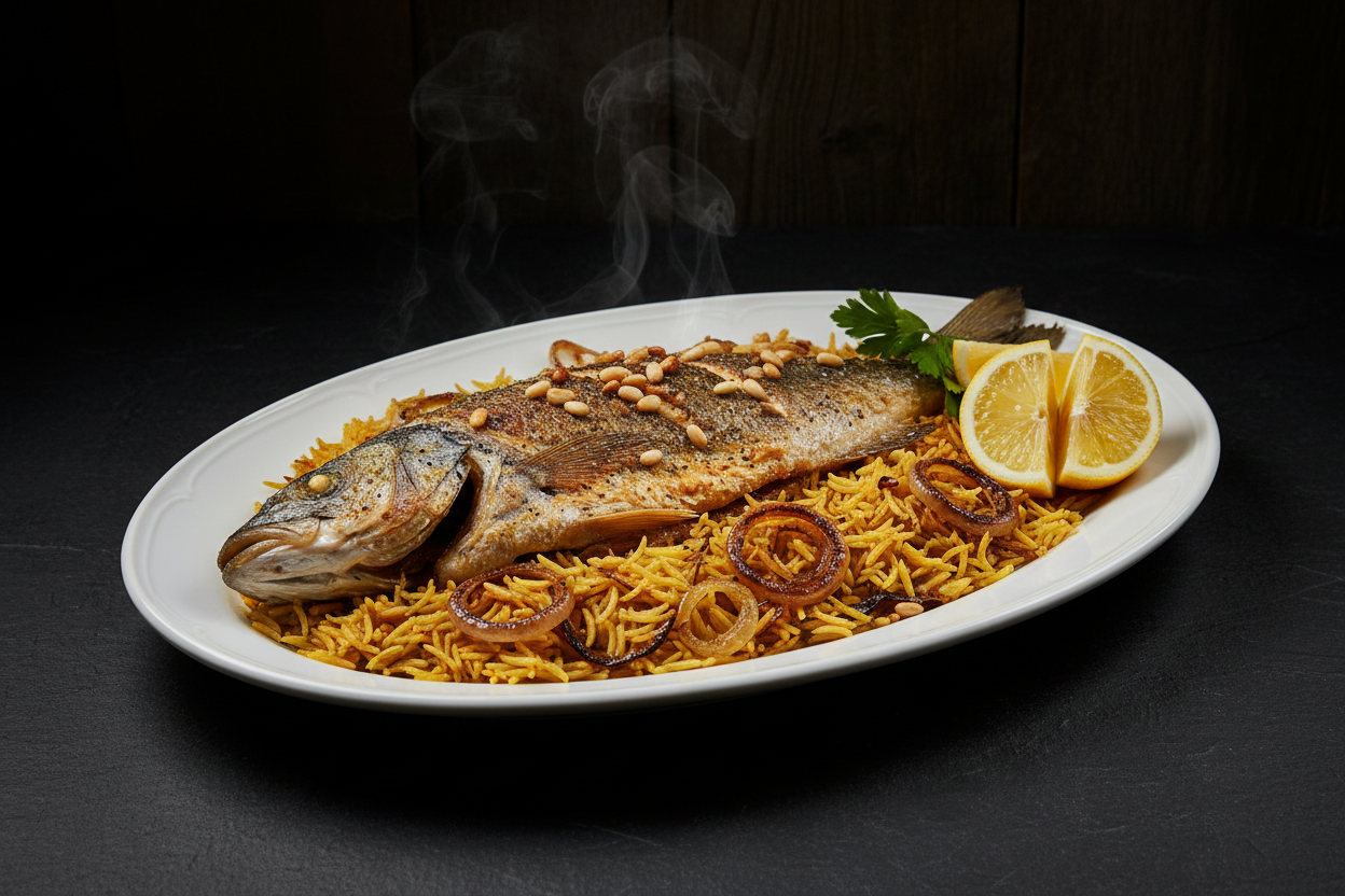 Fish Sayadieh – Lebanese Spiced Fish & Rice