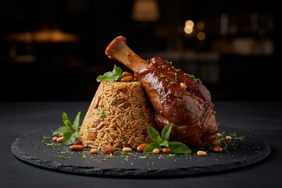 Lamb Shank with Oriental Rice – A Lebanese Feast