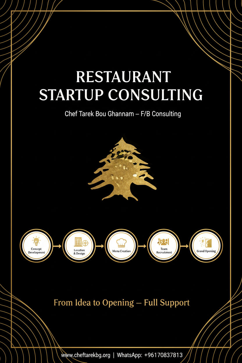 Restaurant Startup Consulting Sample — Chef Tarek Bou Ghanam