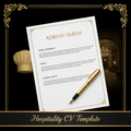 Professional Hospitality CV Template by Chef Tarek BouGhanam