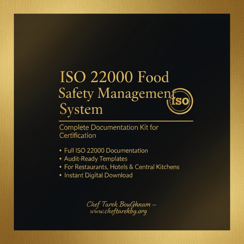 ISO 22000 Food Safety Management System — Chef Tarek BouGhanam