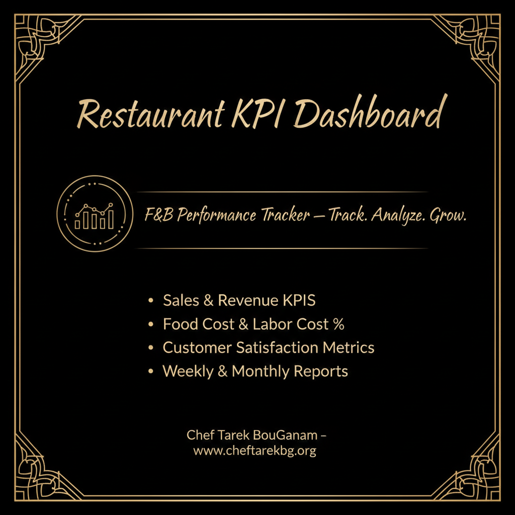 Restaurant KPI Dashboard — F&B Performance Tracker | Chef Tarek BouGhanam